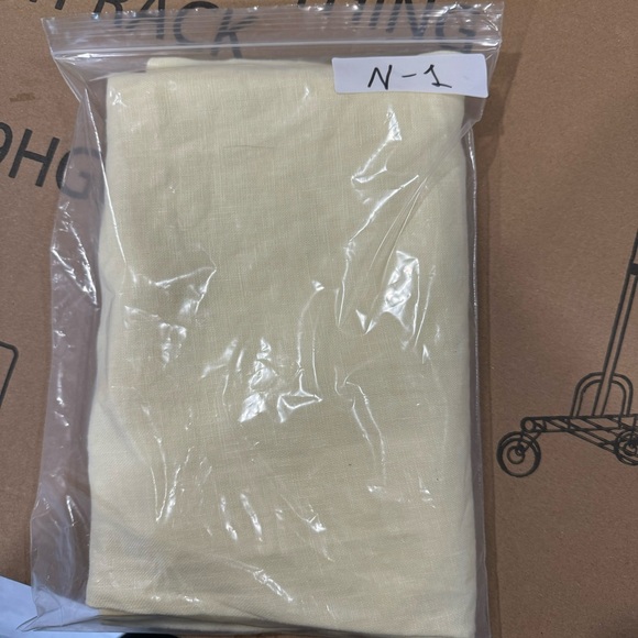 NWT Madewell Cross-Back A-Line Minimalist Mini Dress Linen Pale Pineapple NR350 - Picture 8 of 8